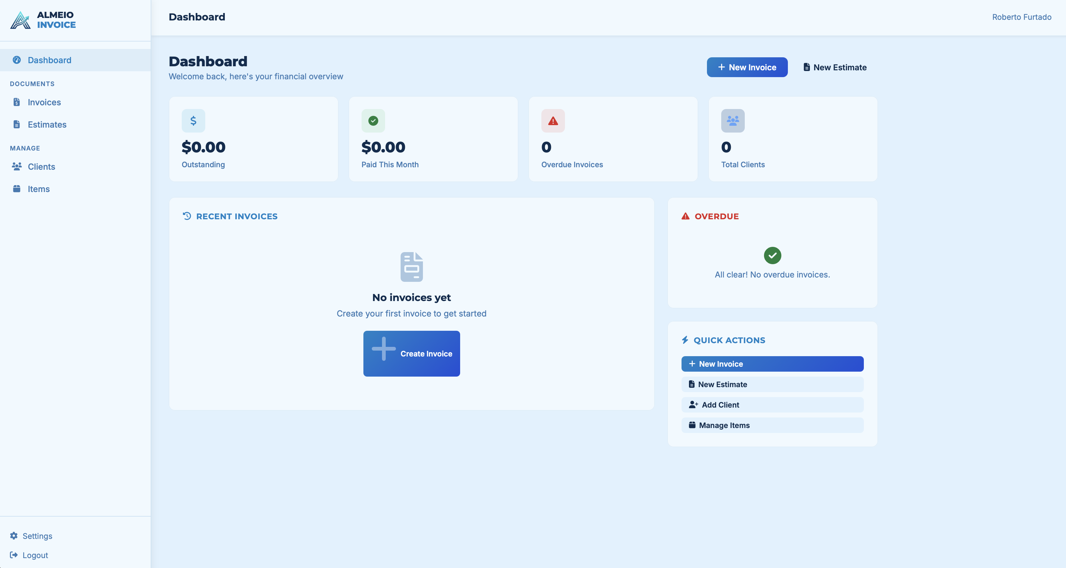 ALMEIO Invoice Screenshot 1